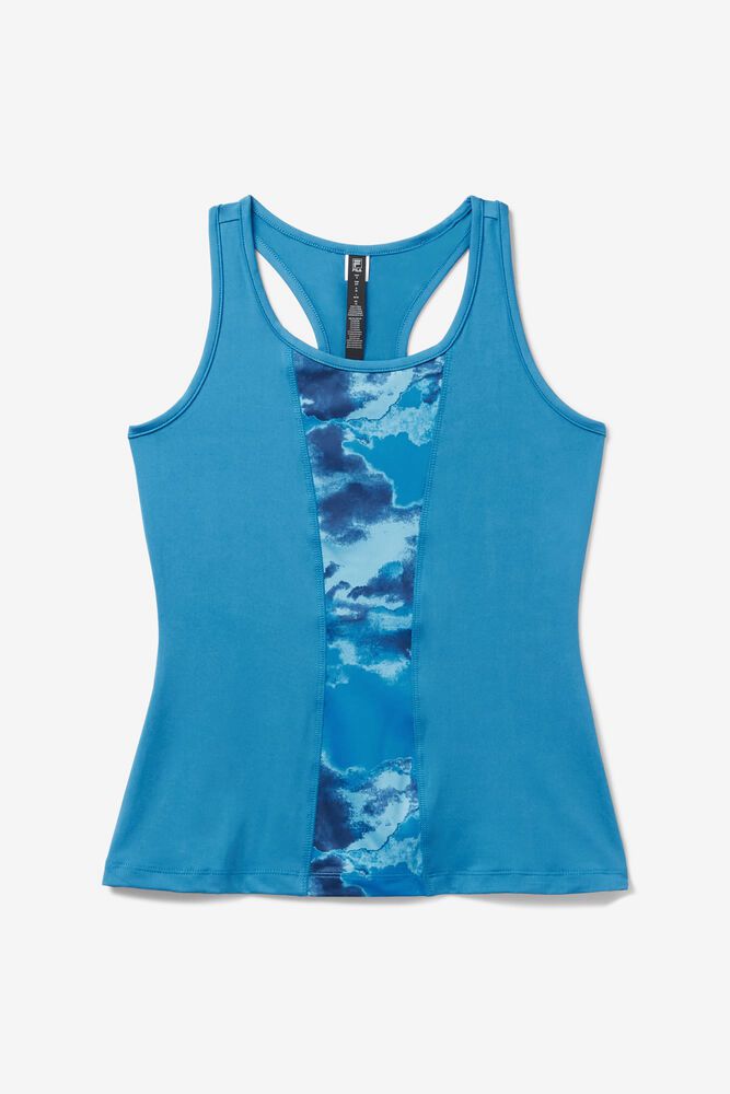 Fila Deuce Court Racerback Tank Top Blue - Womens - 26914ZWGE